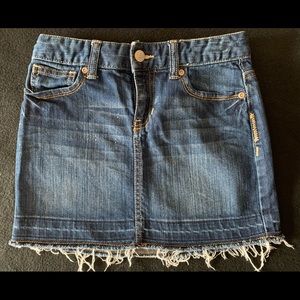 Old Navy Girls Frayed Jean Skirt